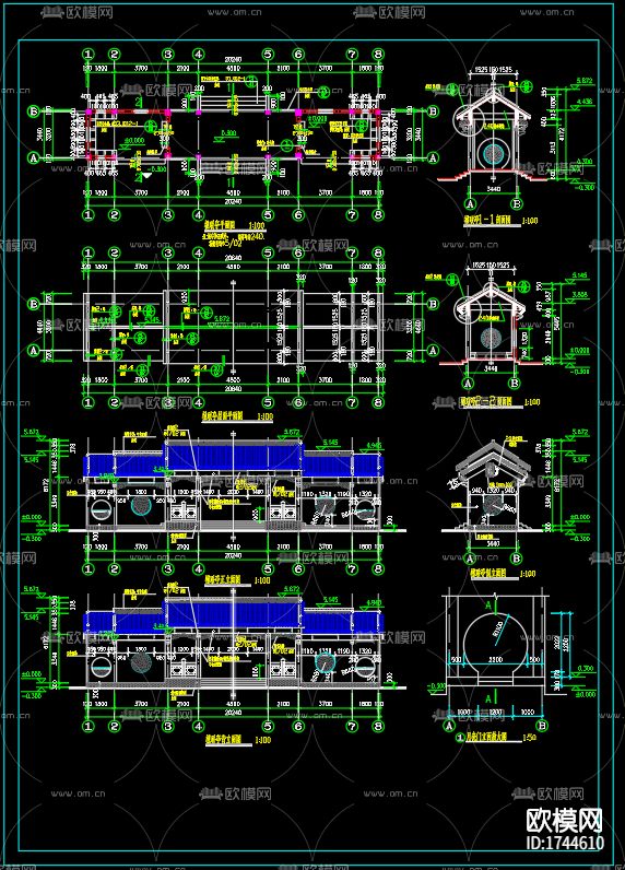 朗庭建筑cad施工图下载（渲染图3）