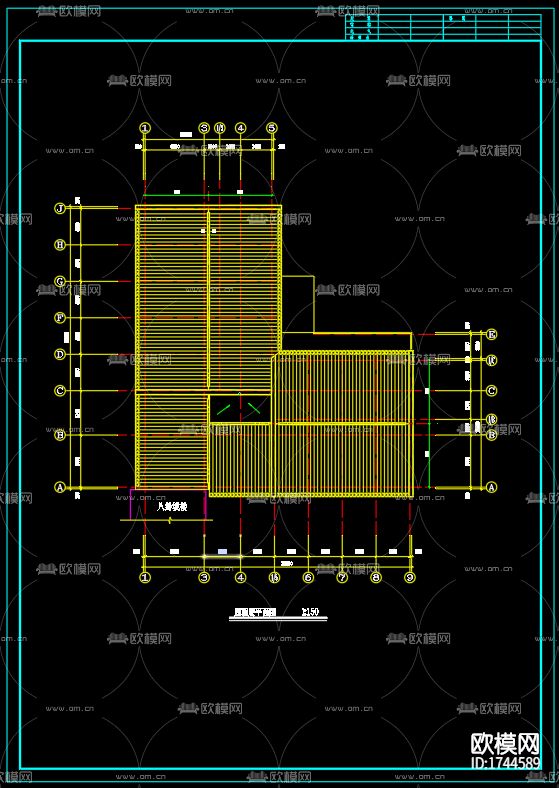 古建筑cad施工图下载（渲染图4）