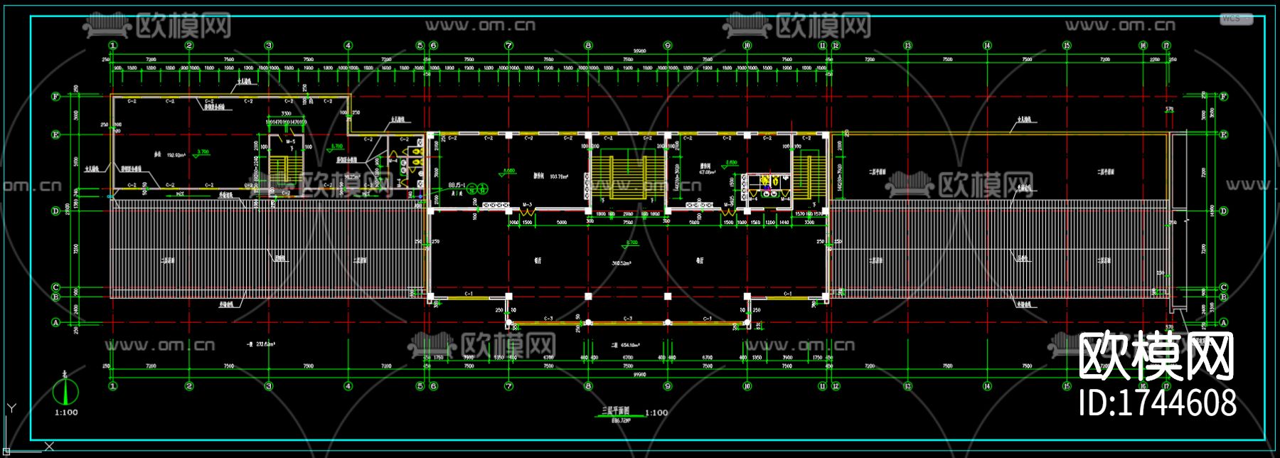 古建筑cad施工图下载（渲染图4）