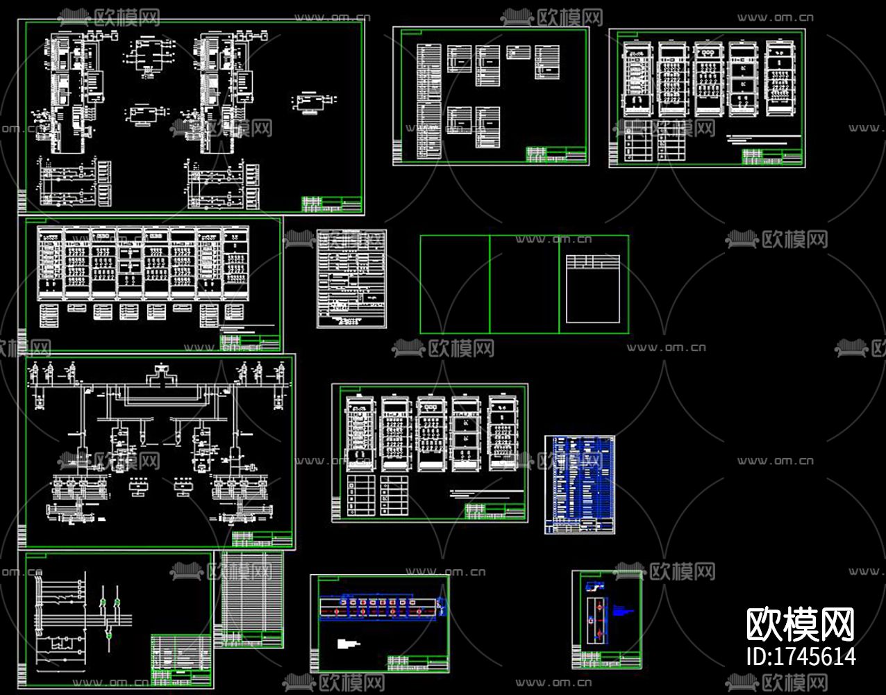 学校配电柜cad电路图下载（渲染图1）