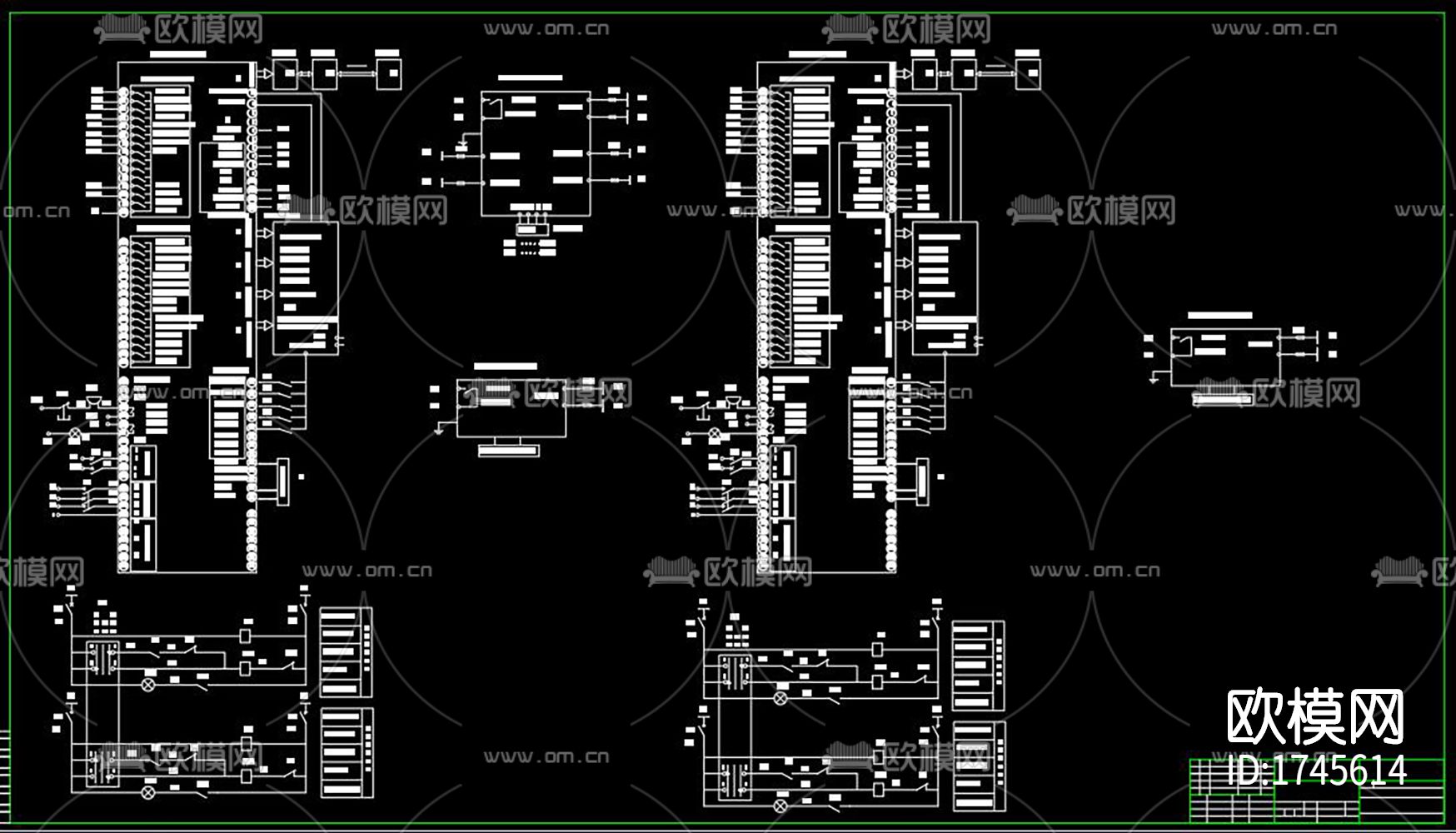 学校配电柜cad电路图下载（渲染图3）