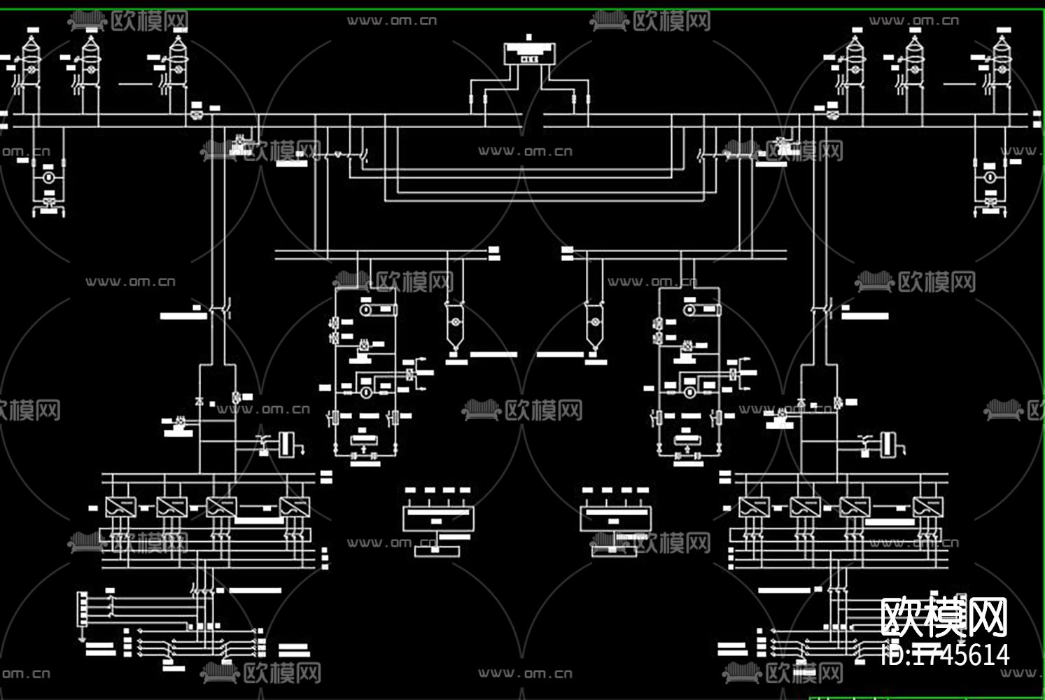 学校配电柜cad电路图下载（渲染图5）