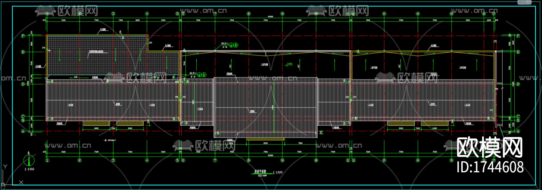 古建筑cad施工图下载（渲染图6）