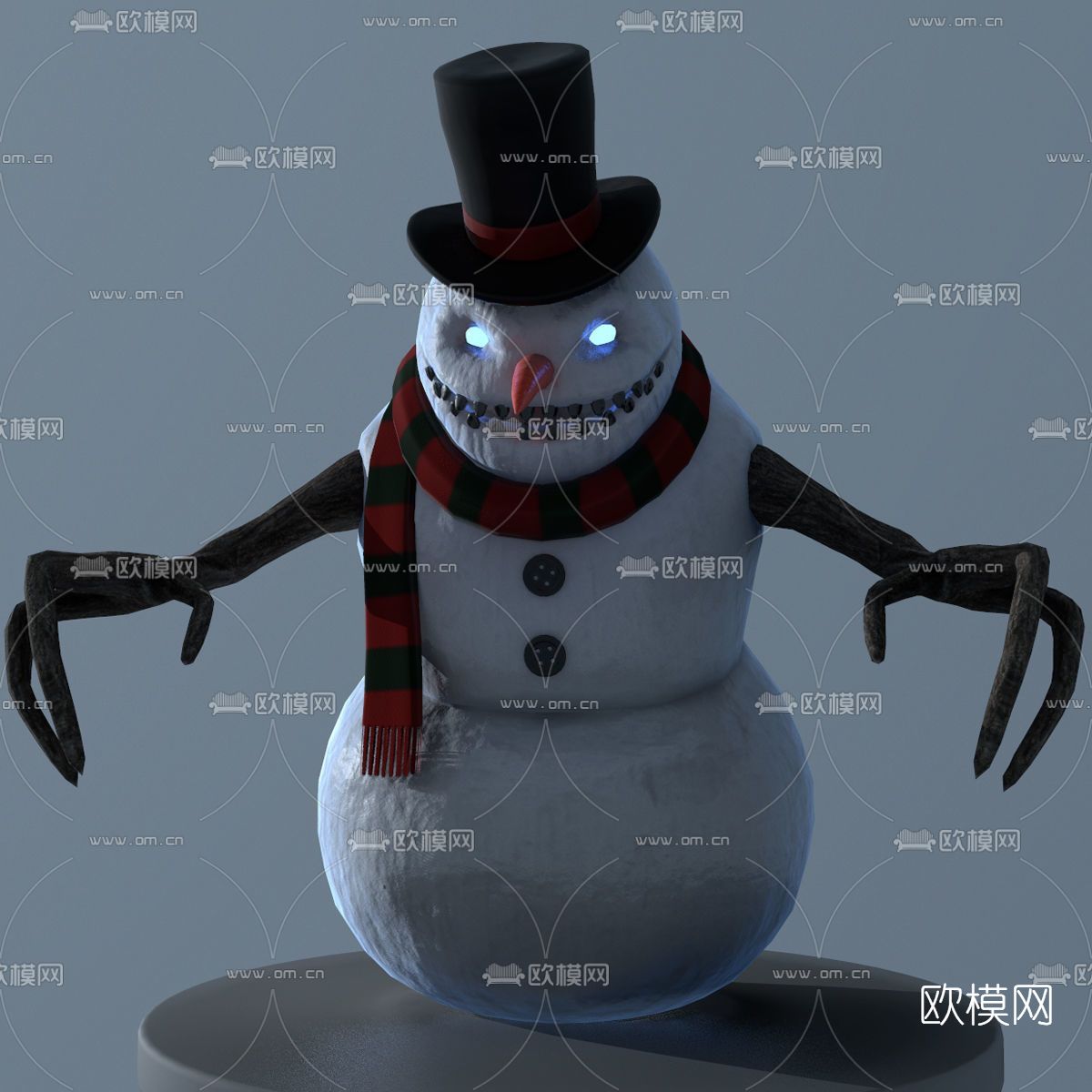 现代恶魔雪人动漫角色免费3d模型