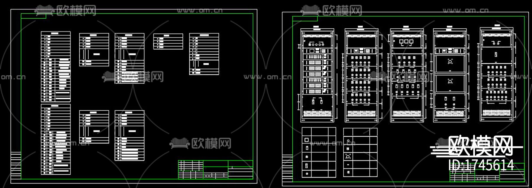 学校配电柜cad电路图下载（渲染图6）