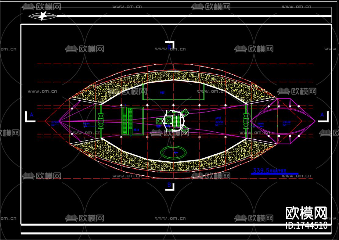 观光塔建筑cad施工图下载（渲染图7）