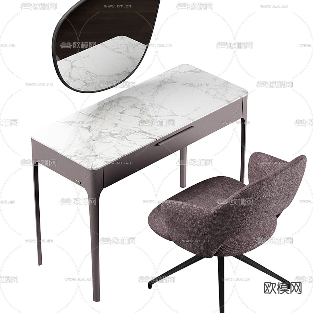 现代大理石梳妆台3d模型下载（渲染图3）