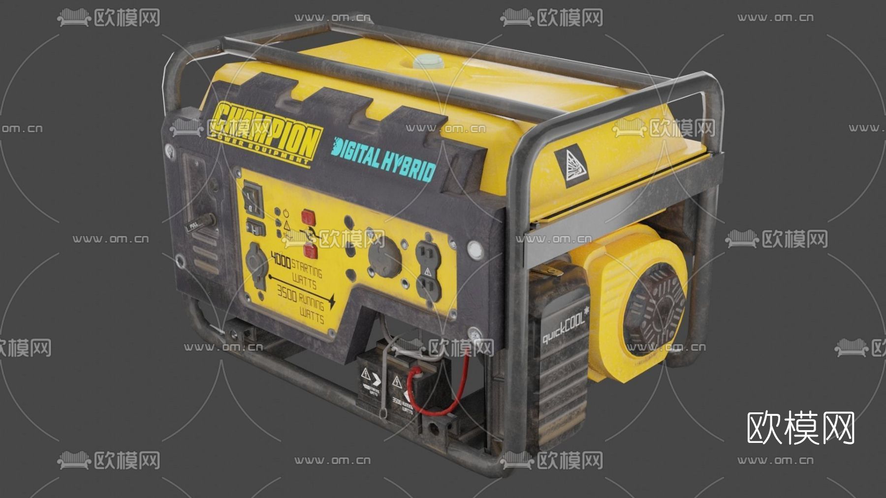 现代发电机免费3d模型下载