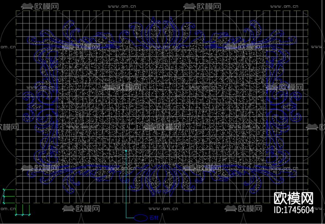大拼花cad节点大样图下载（渲染图4）