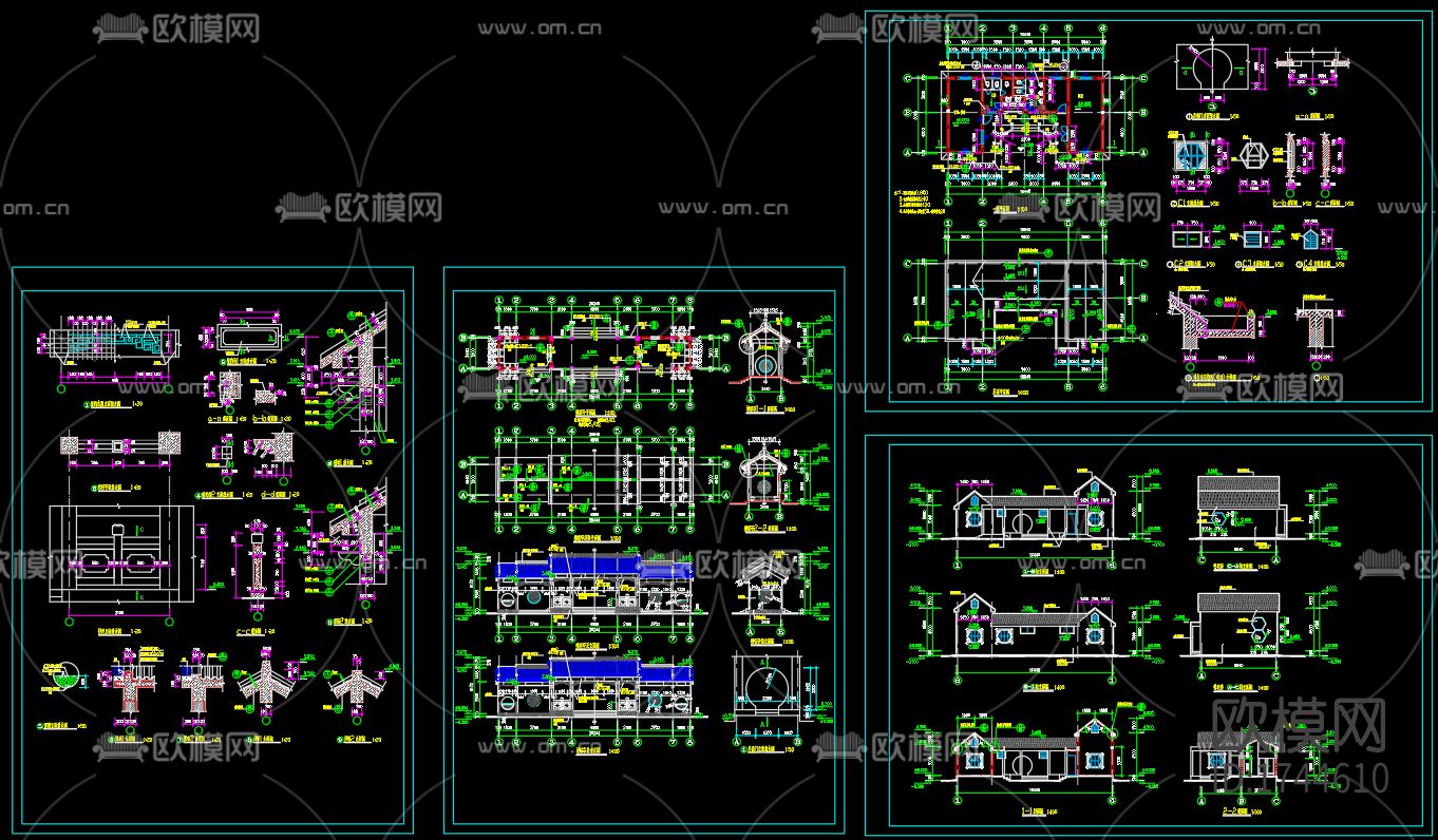 朗庭建筑cad施工图下载（渲染图1）
