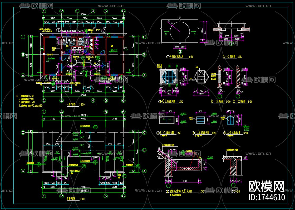 朗庭建筑cad施工图下载（渲染图5）