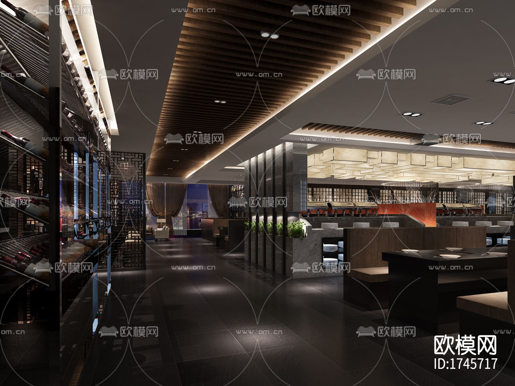 料理餐厅cad施工图