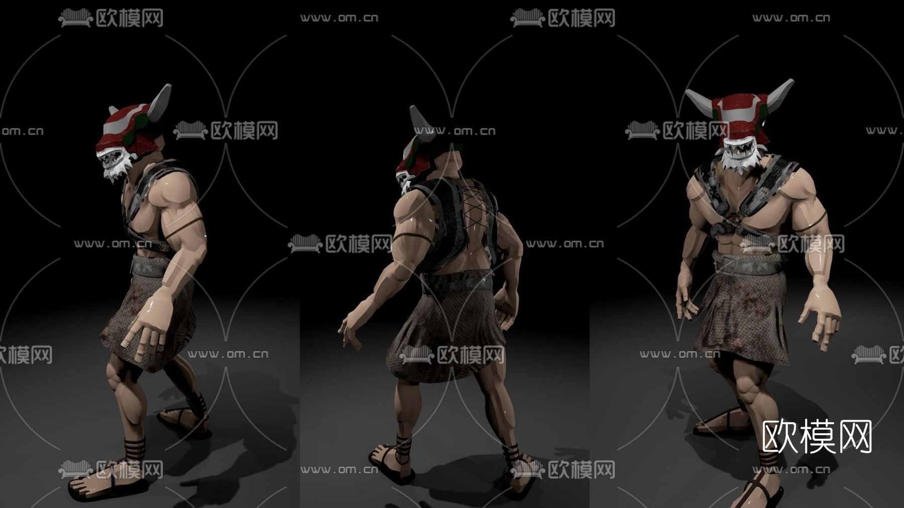 现代游戏人型怪物免费3d模型下载
