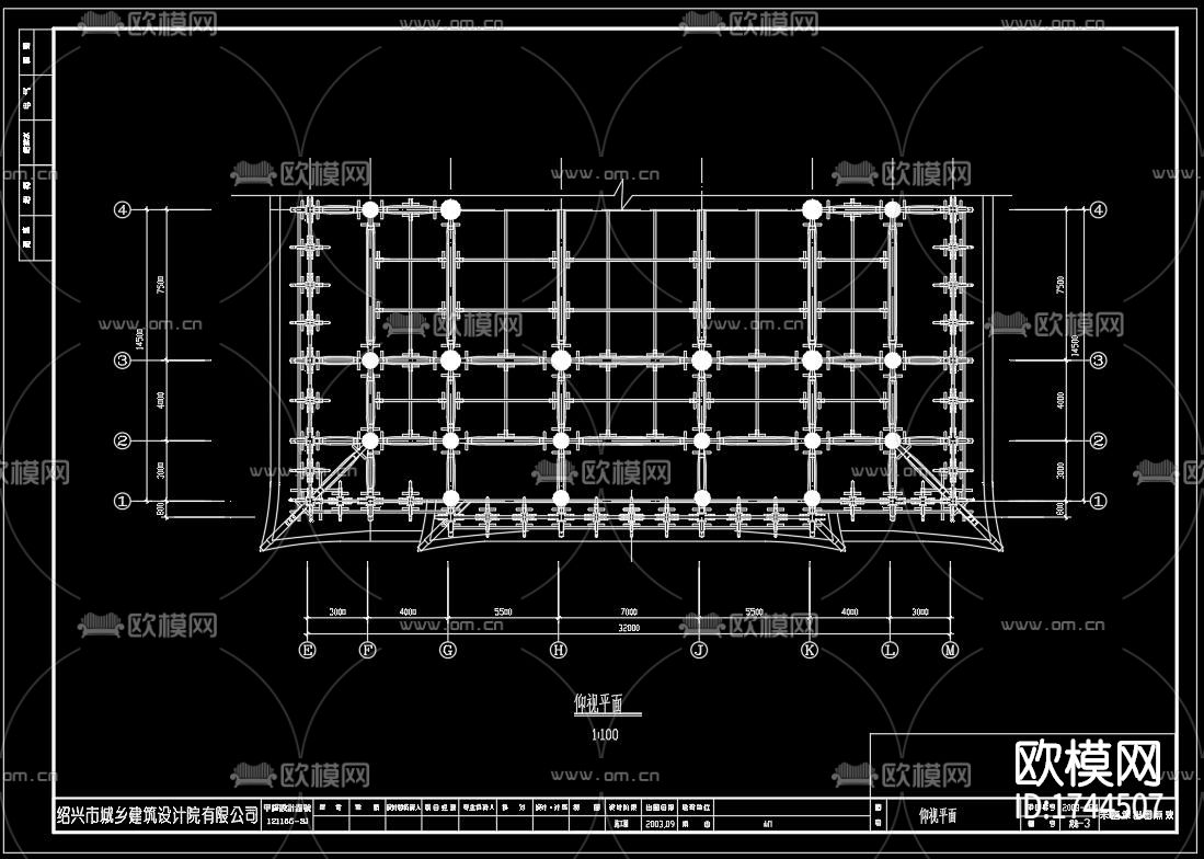 山门建筑cad施工图下载（渲染图2）