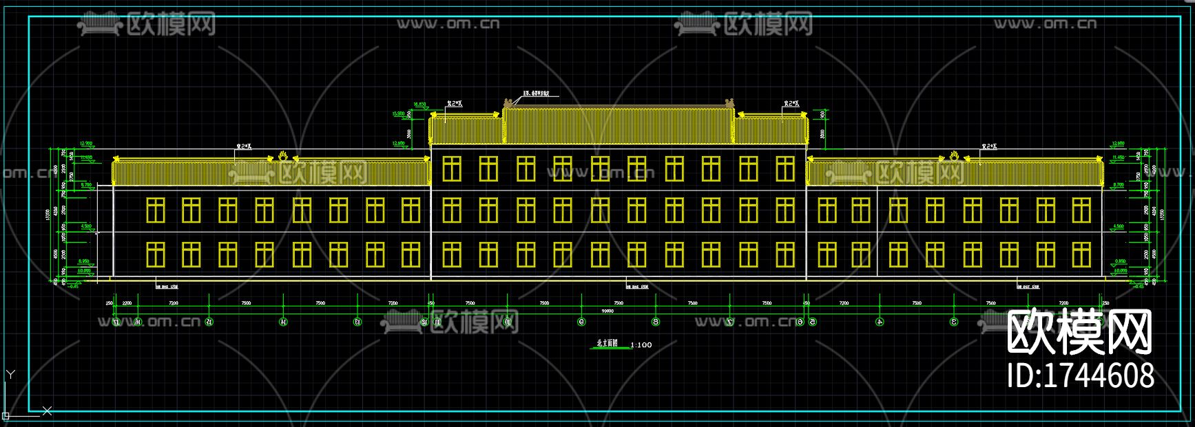 古建筑cad施工图下载（渲染图5）