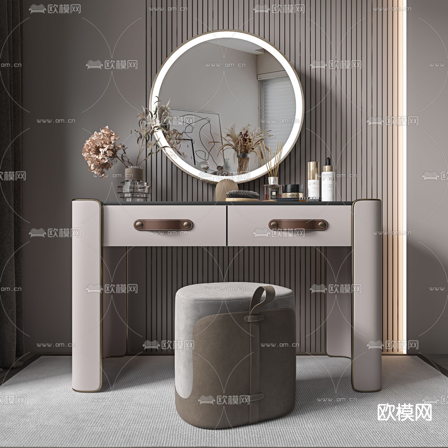 现代梳妆台3d模型