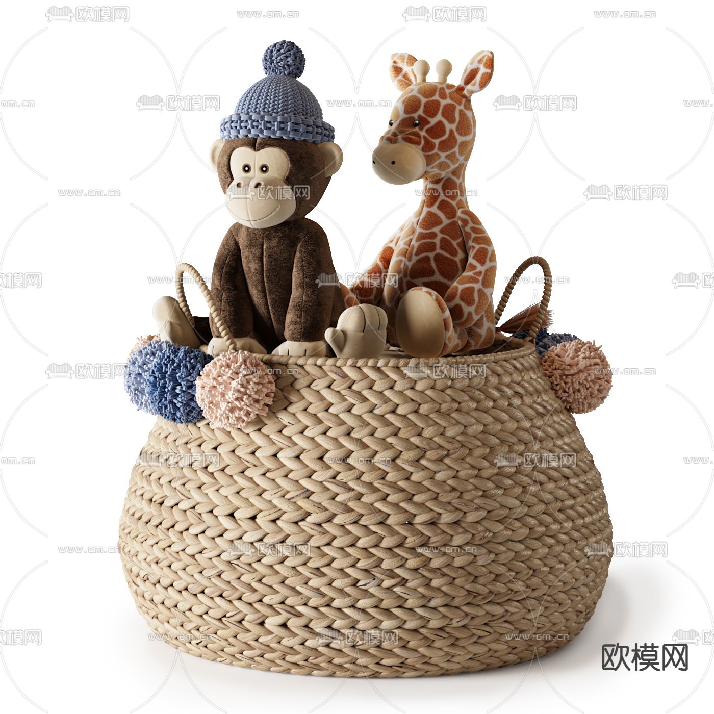 现代儿童公仔玩具3d模型