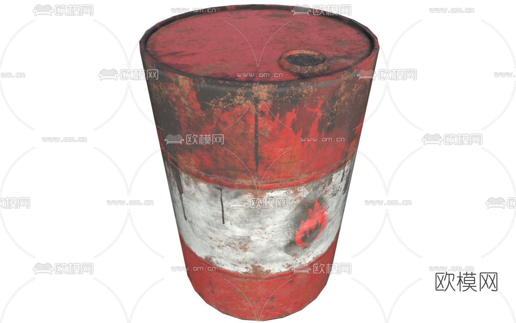 现代油桶免费3d模型下载
