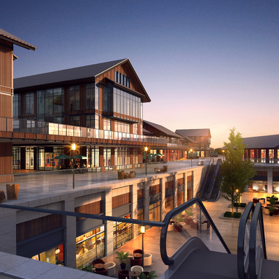 新中式3d商业街模型-建筑3d模型-3dmax模型免费下载-欧模网