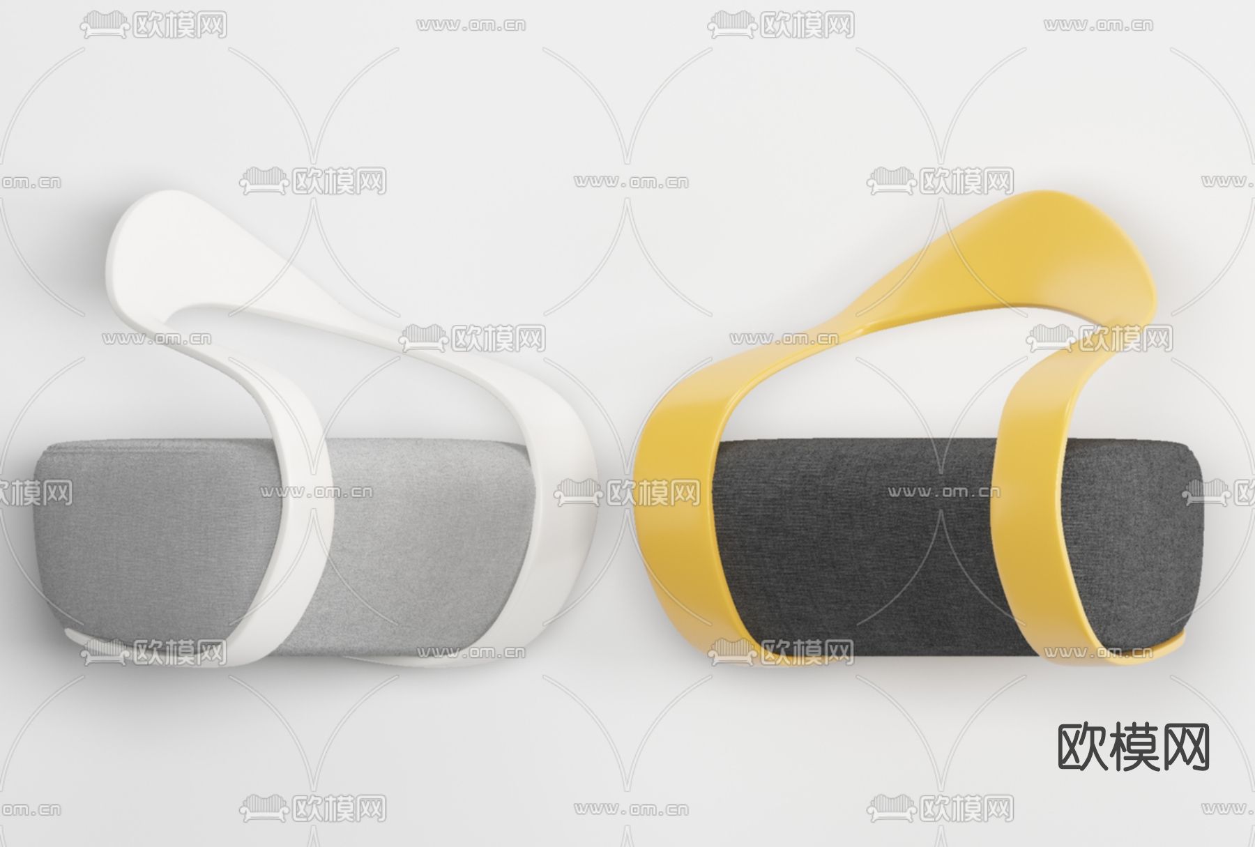 现代布艺单人沙发免费3d模型下载