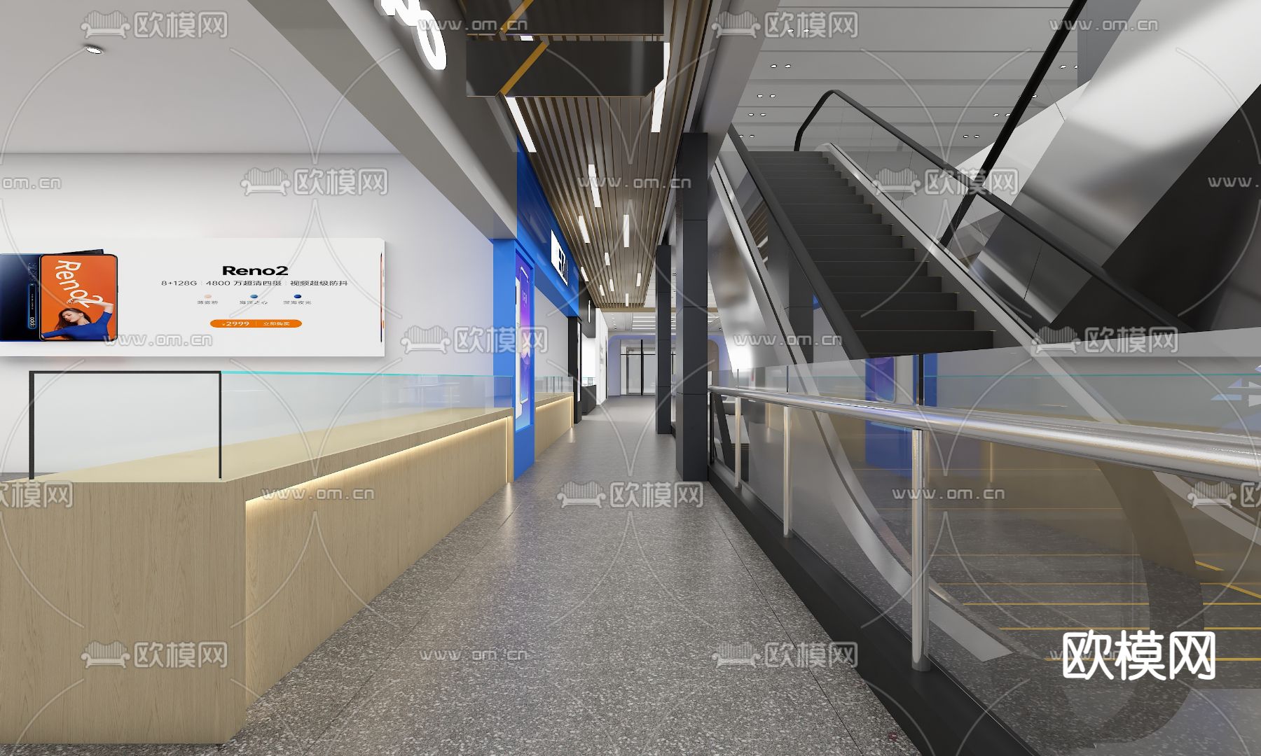 现代数码城商场3d模型下载（渲染图5）