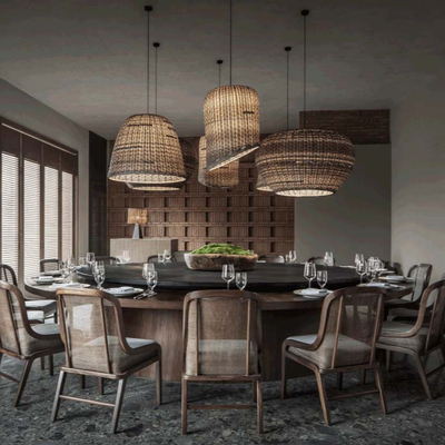 郑中设计 自然风餐厅包房
