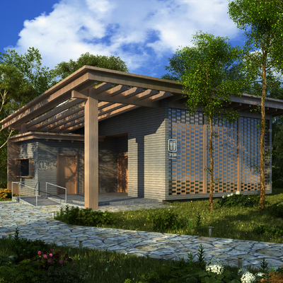 新中式公园公共厕所3d模型id:11600697加入清单下载现代办公园区鸟瞰