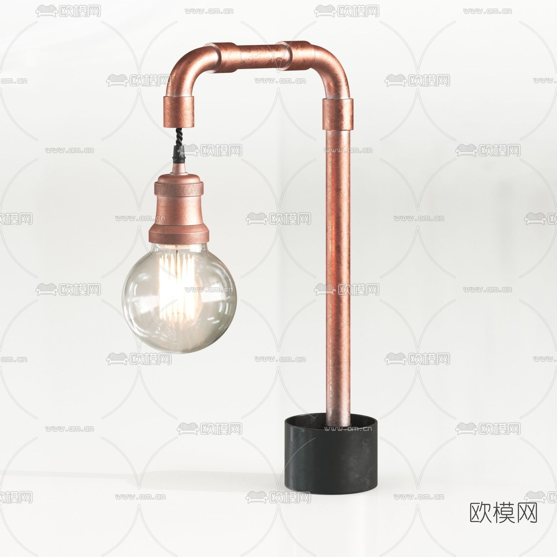 工业风台灯免费3d模型下载