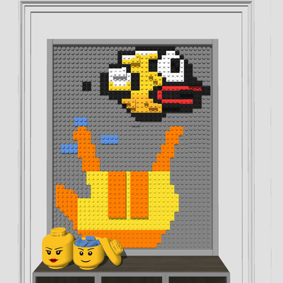  现代乐高墙积木墙su模型 