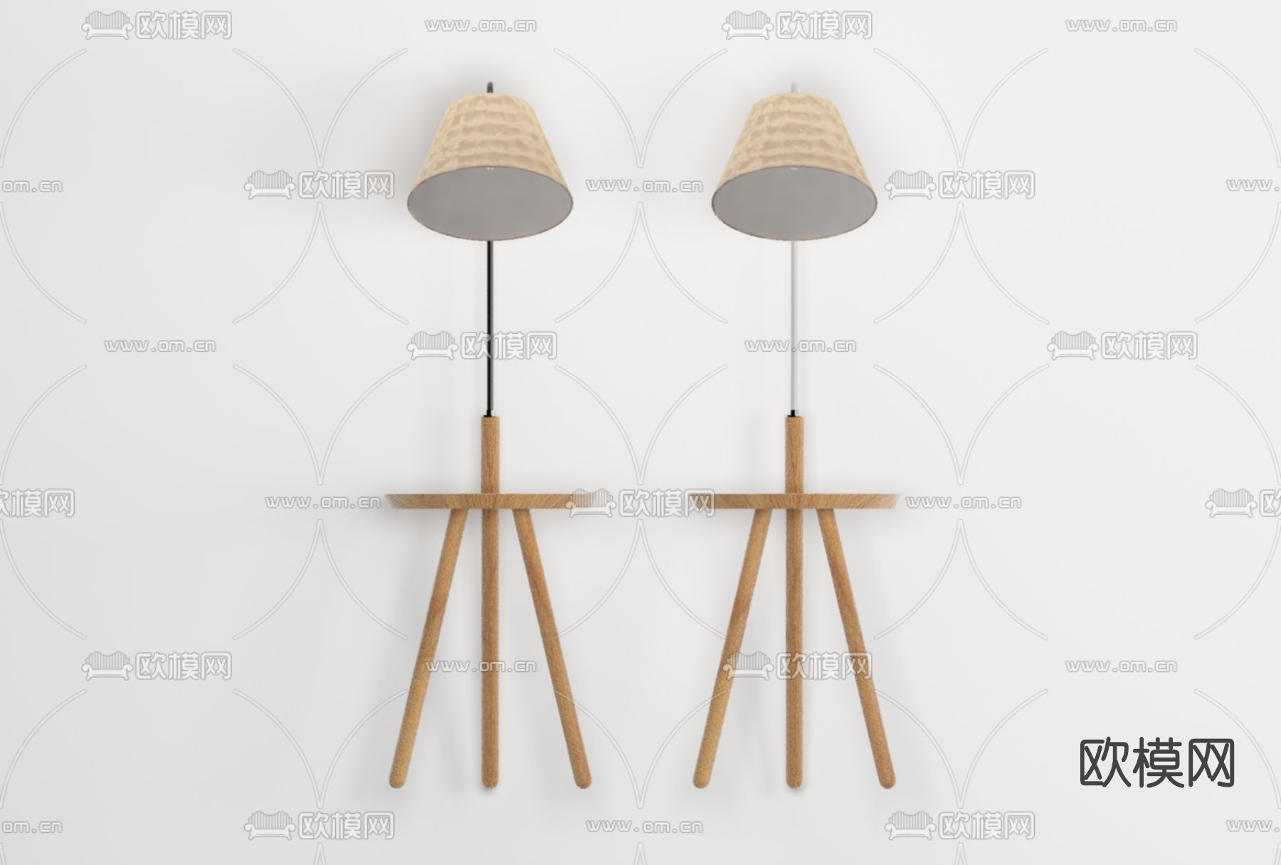 北欧台灯免费3d模型下载