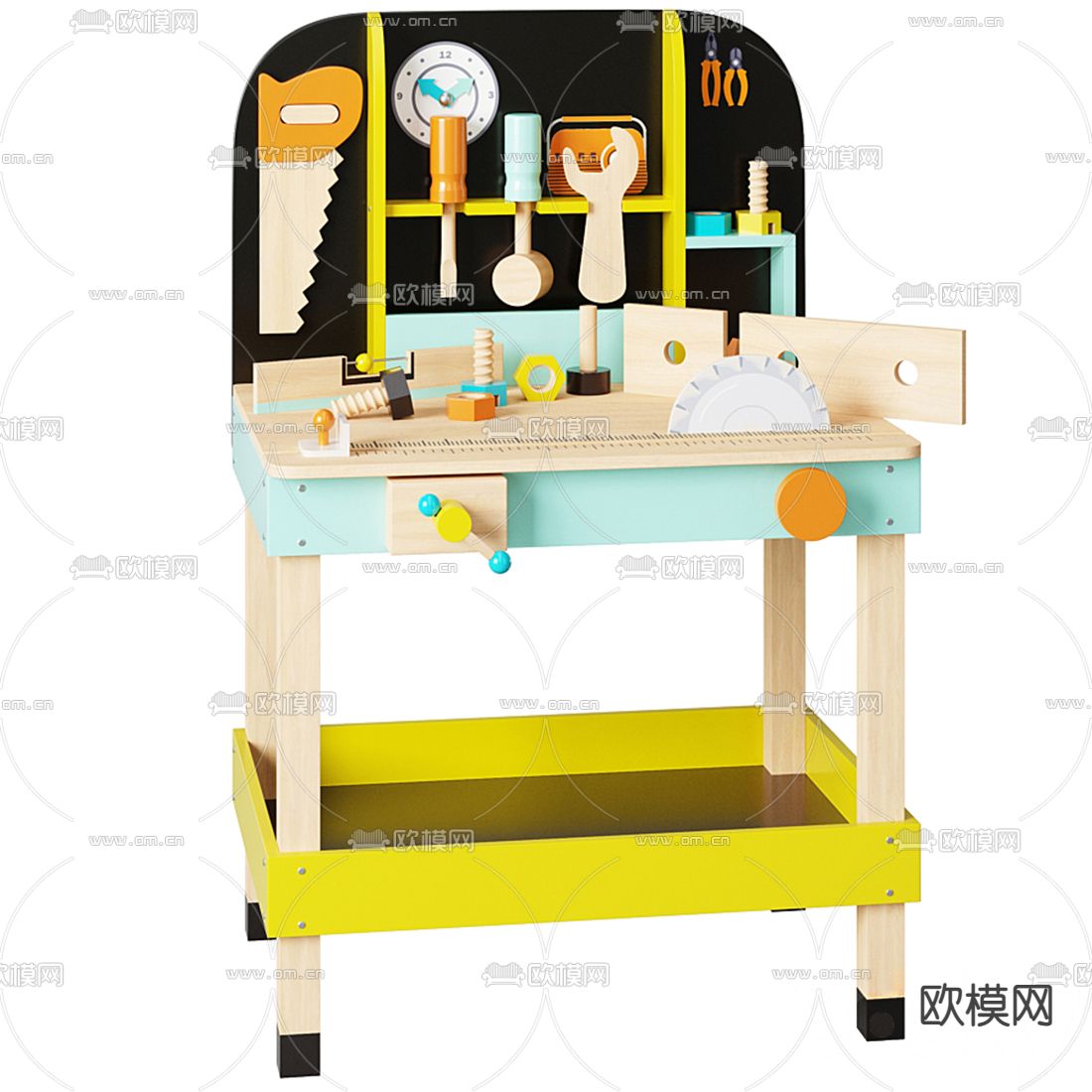 现代儿童玩具台3d模型