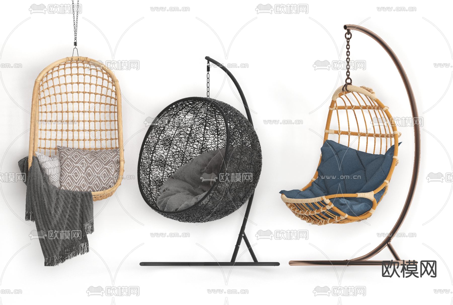 现代吊椅免费3d模型下载