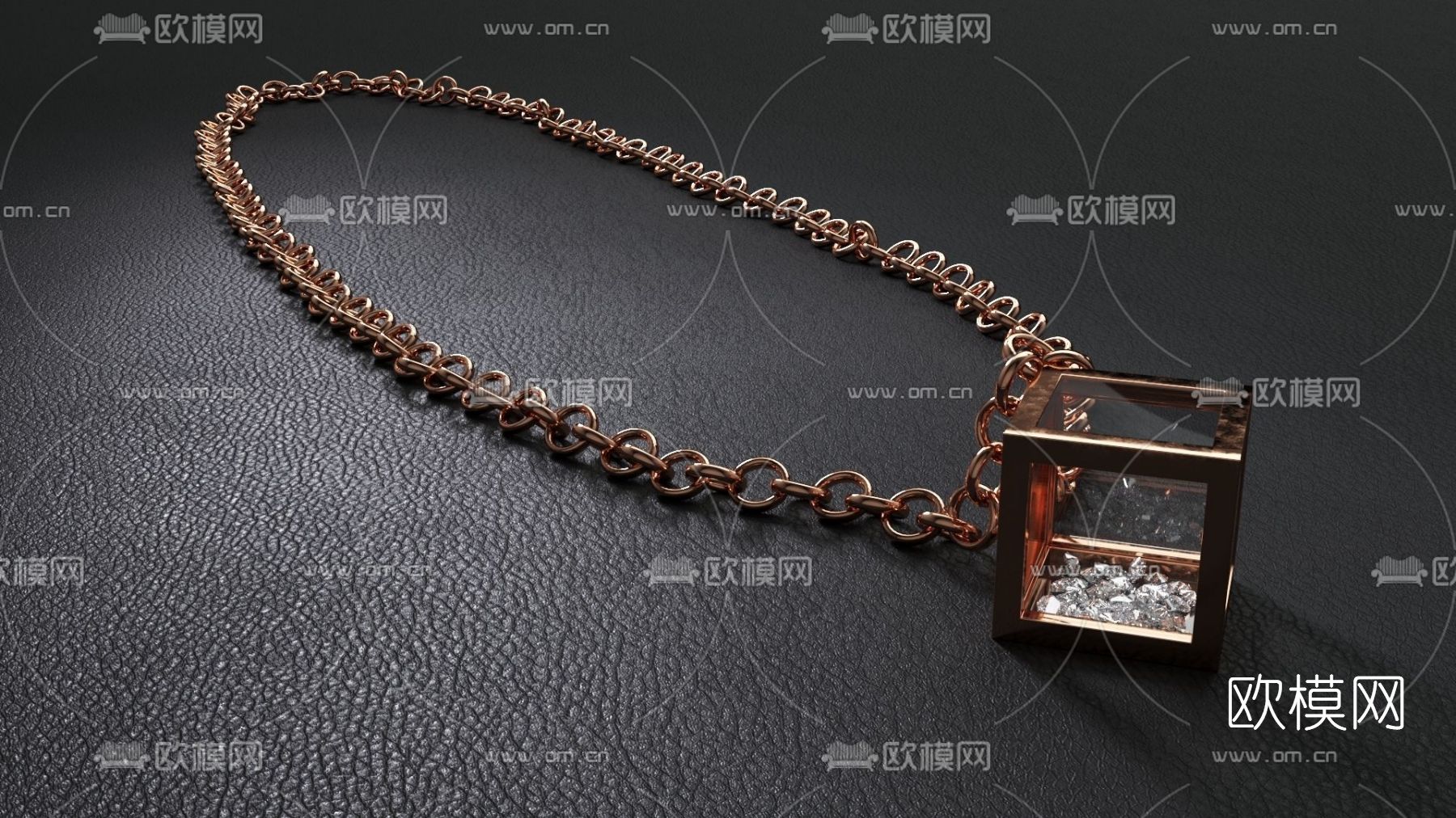 现代项链免费3d模型下载