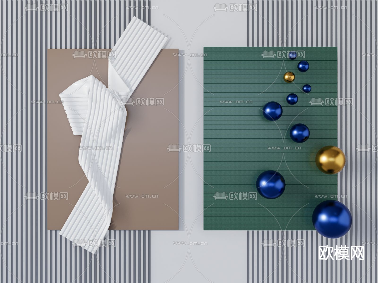 现代墙饰挂件su模型