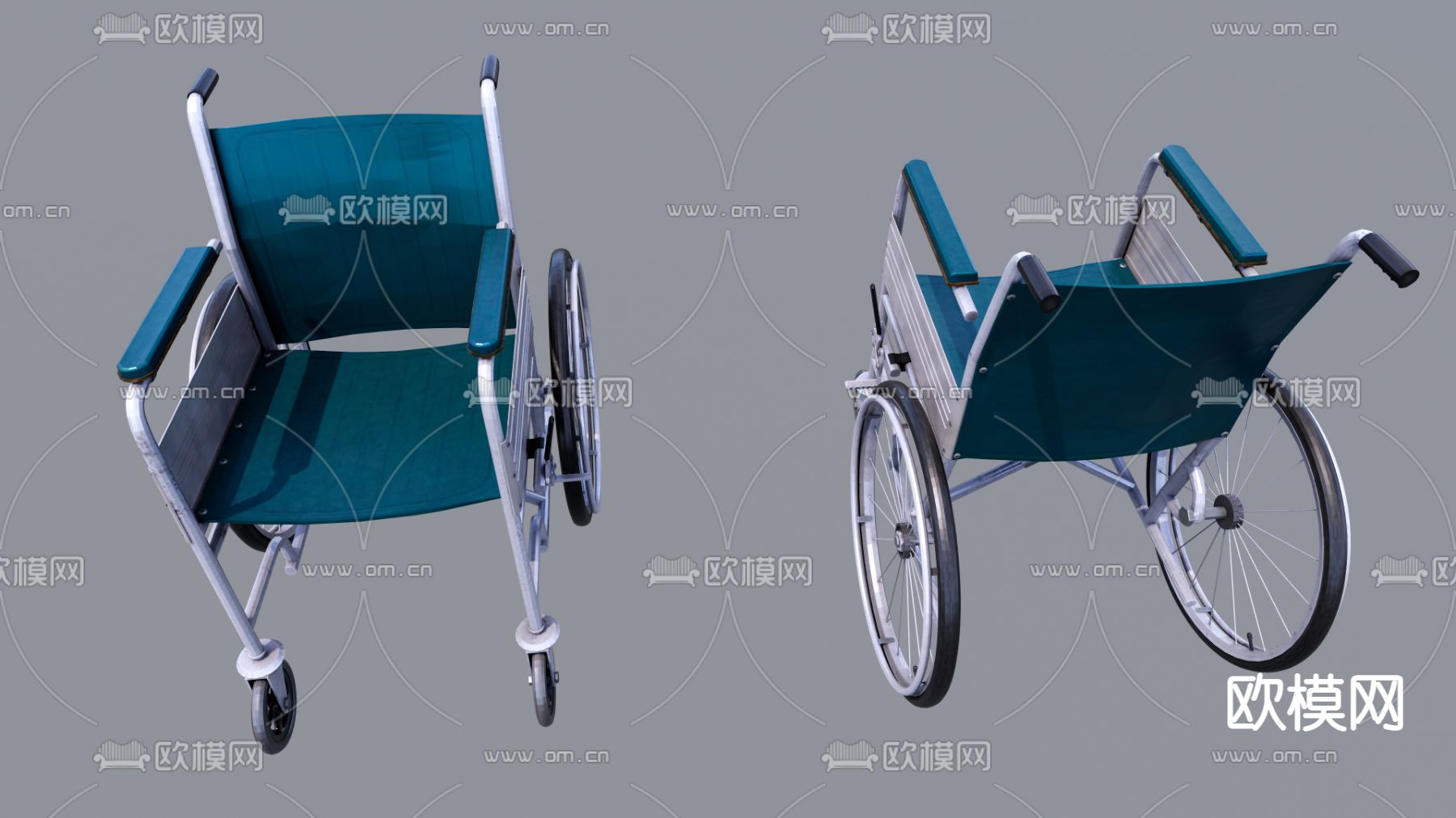 现代医用轮椅su模型