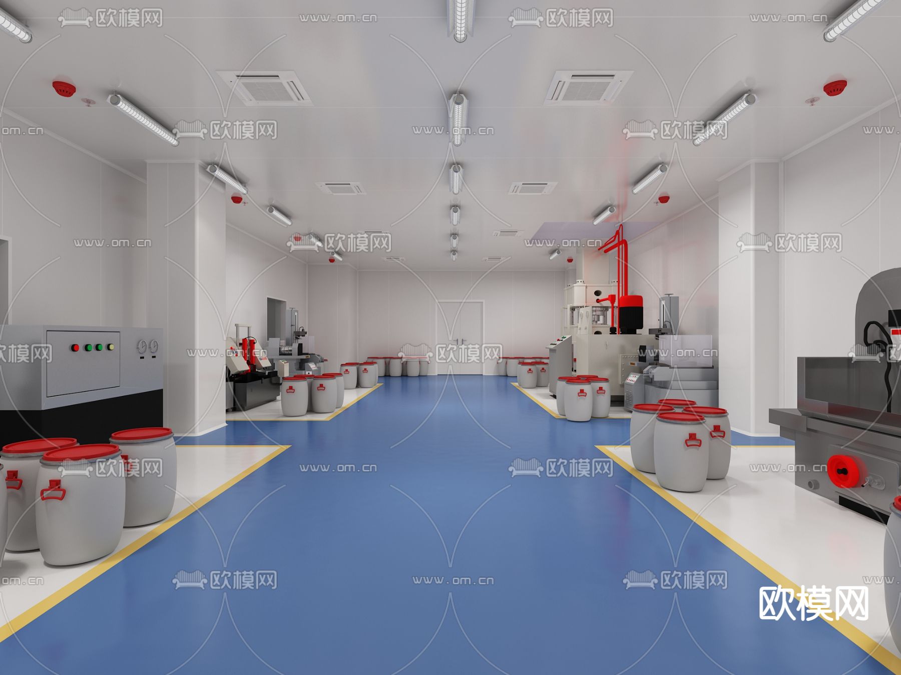 现代工业厂房su模型下载（渲染图2）