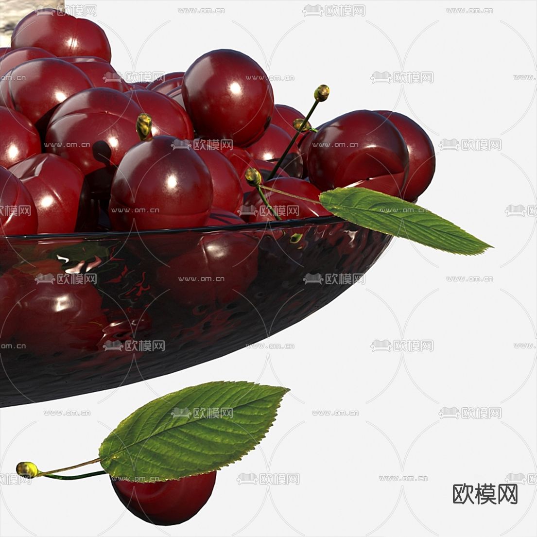 现代水果樱桃3d模型