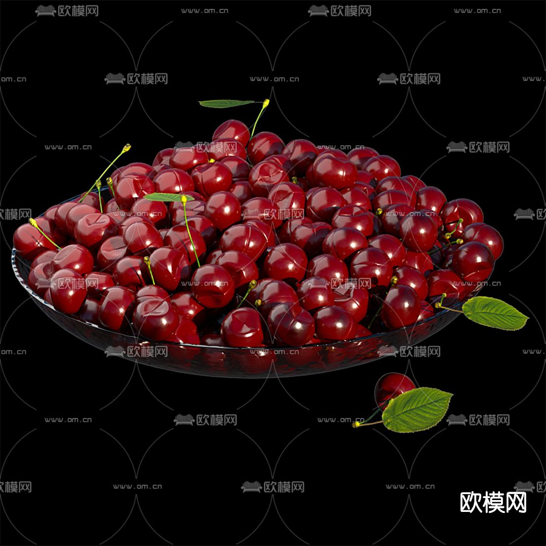 现代水果樱桃3d模型