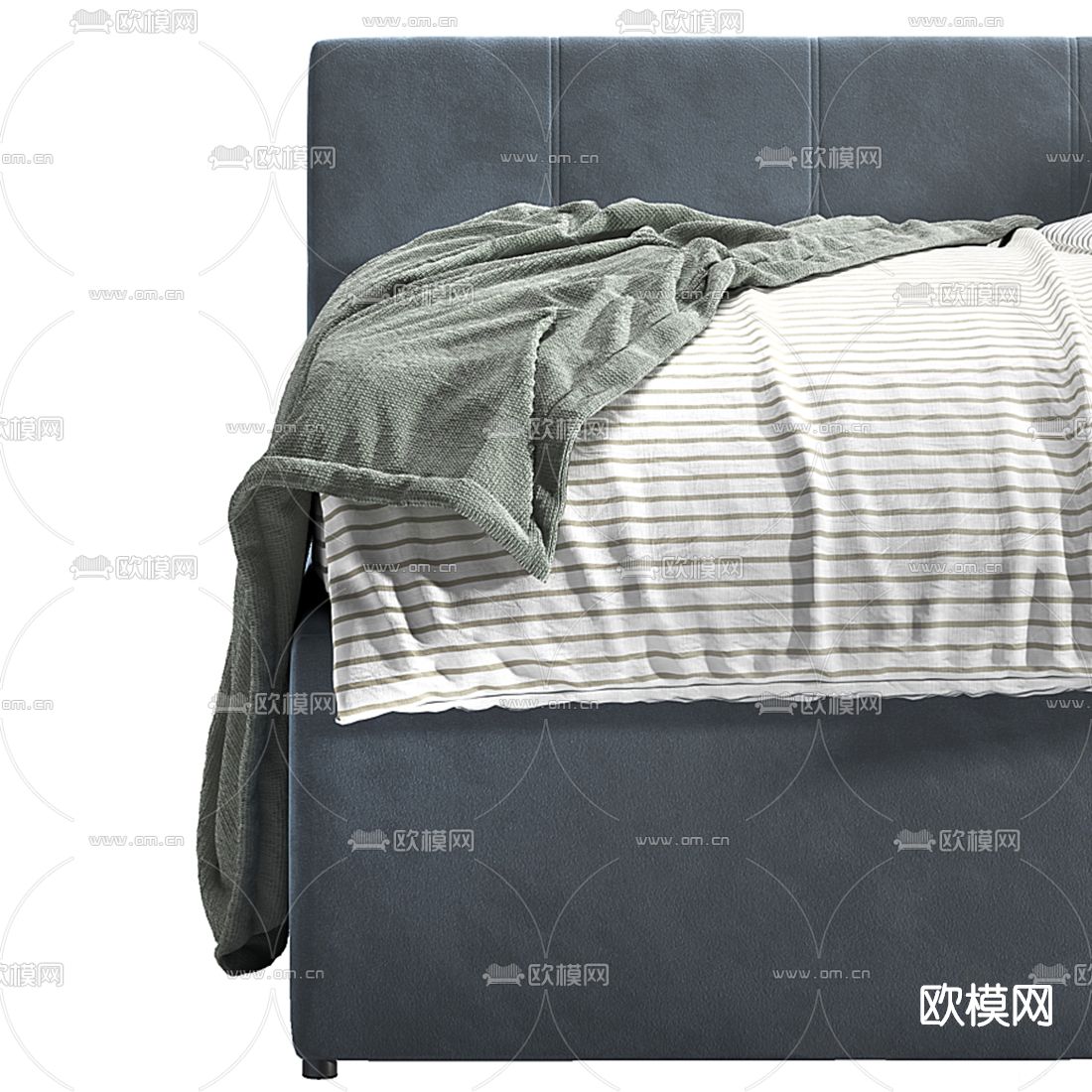 现代布艺沙发床3d模型下载（渲染图3）