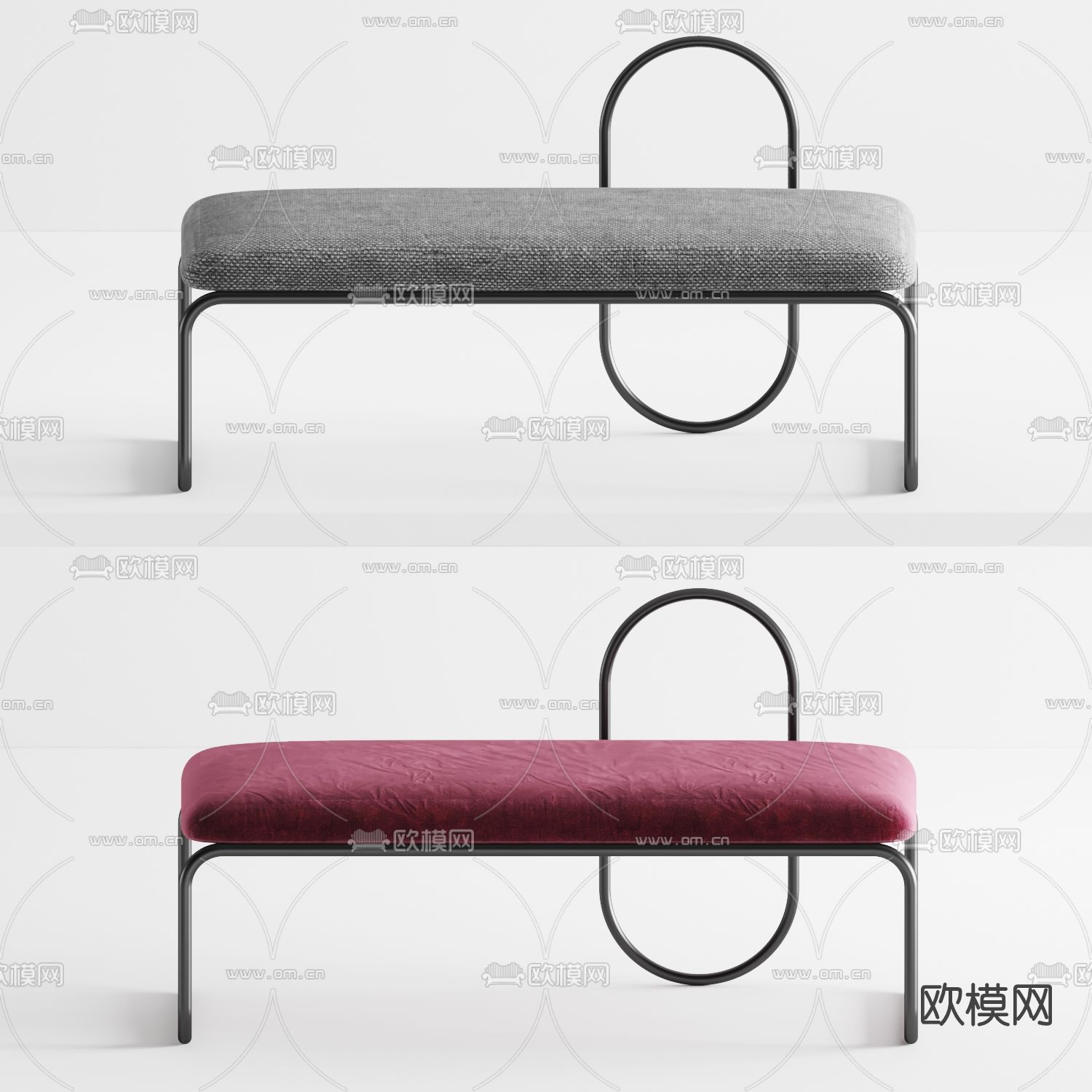 现代布艺沙发凳3d模型