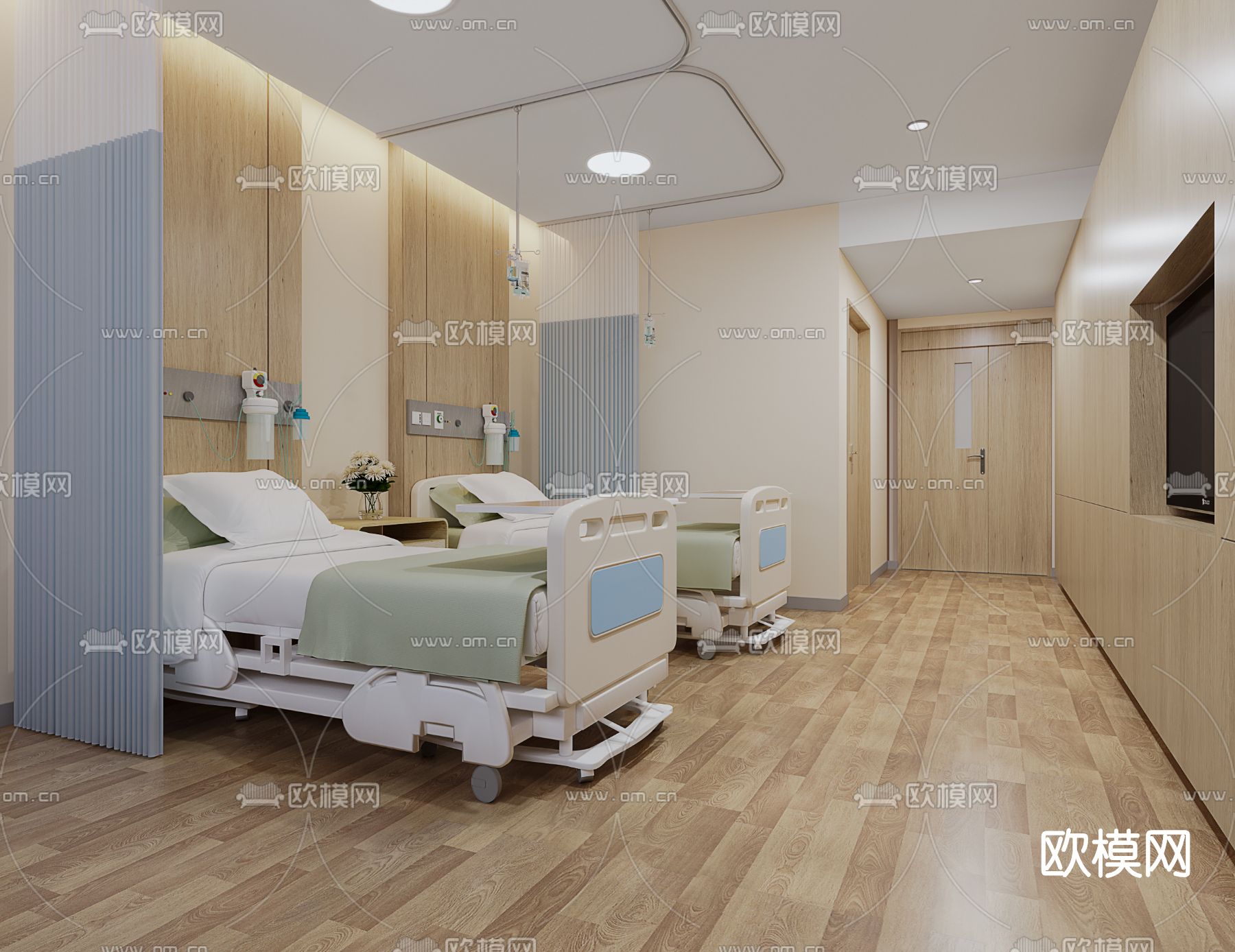 现代医院病房3d模型