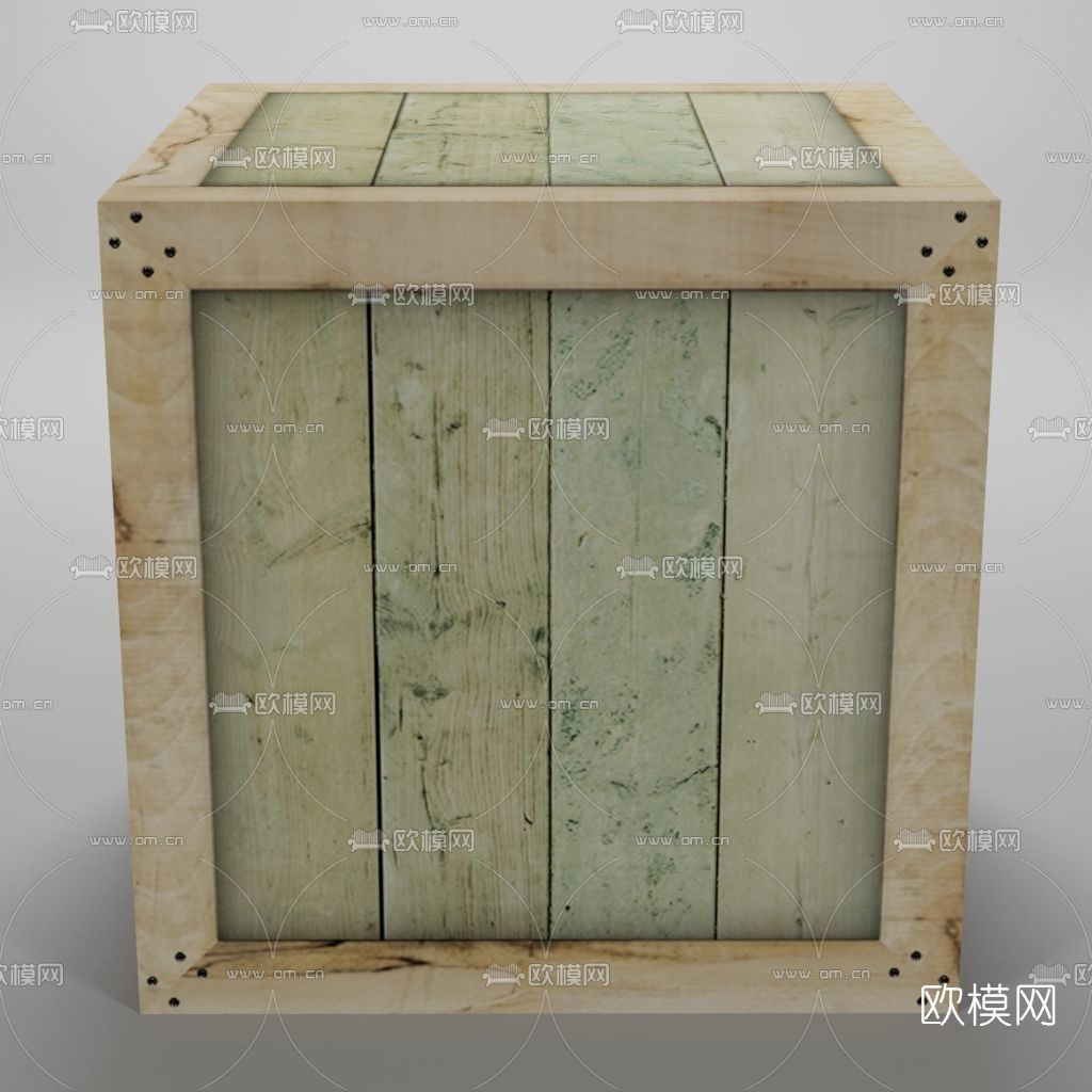 现代木质箱子免费3d模型下载