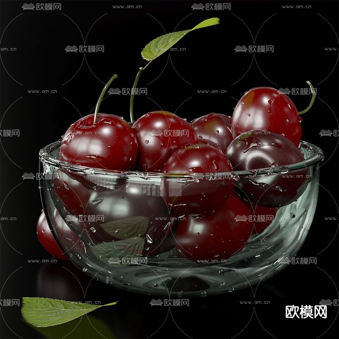 现代水果樱桃3d模型