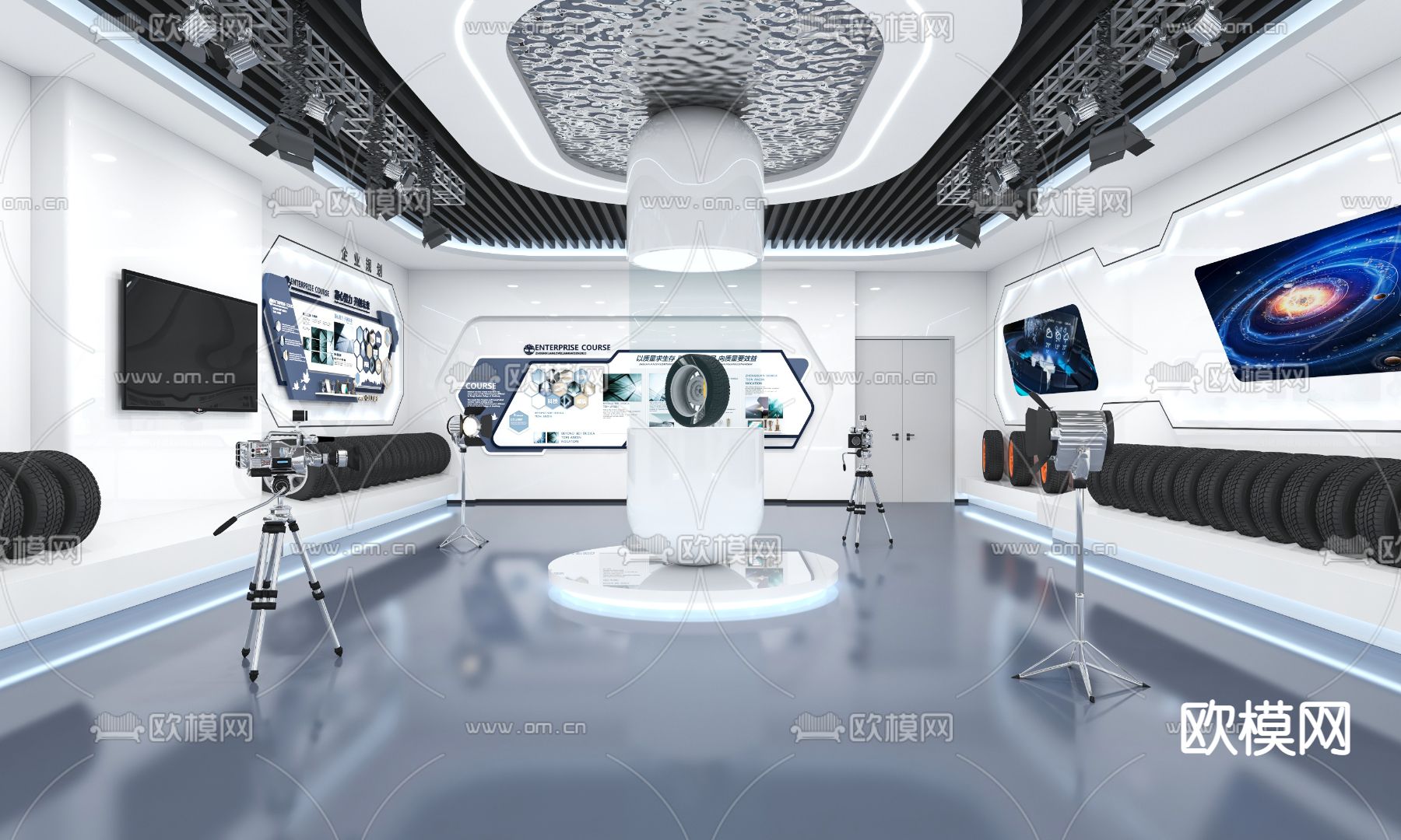 现代科技展厅3d模型