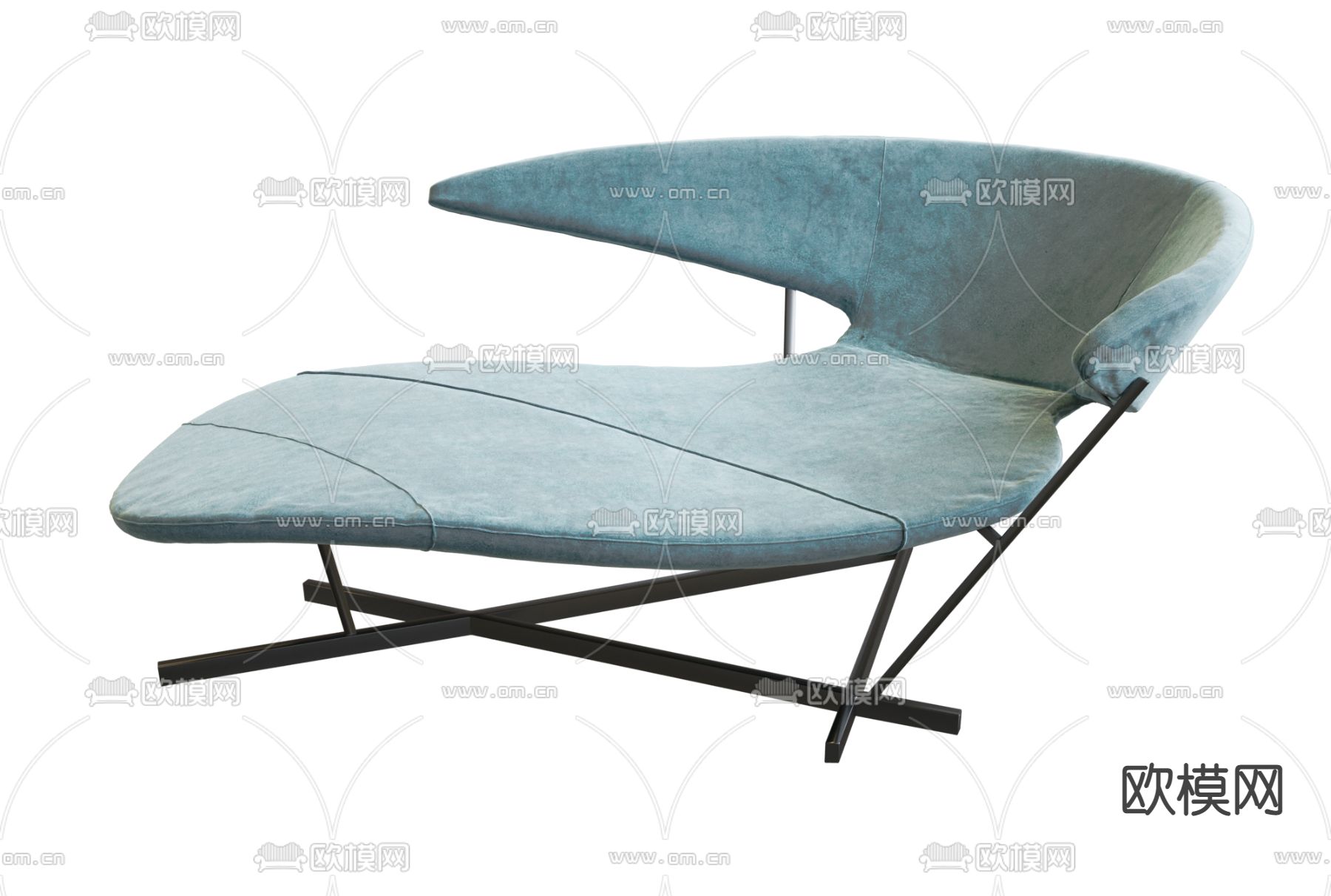 现代布艺异形躺椅3d模型