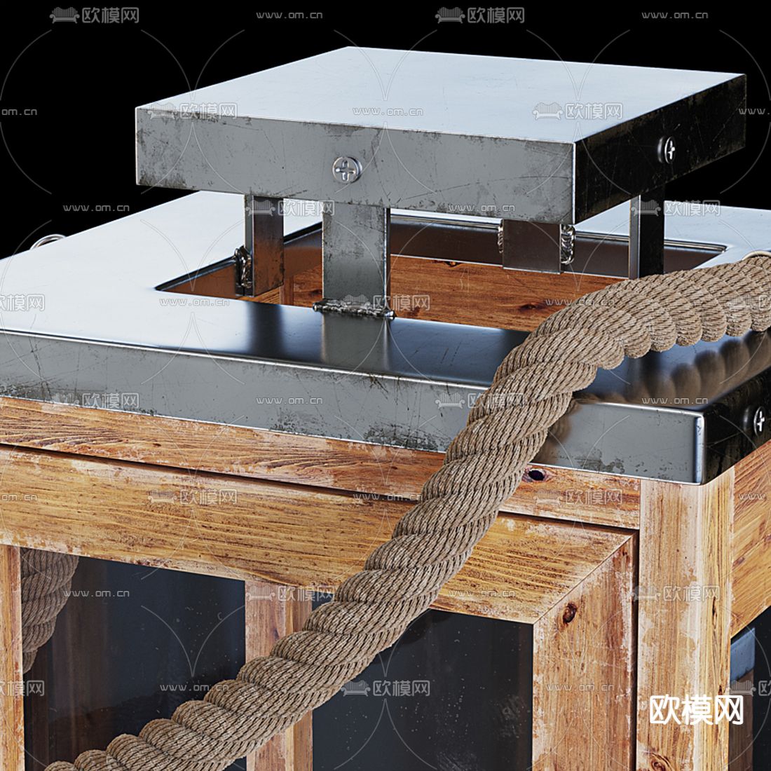 北欧手提烛台灯3d模型下载（渲染图2）