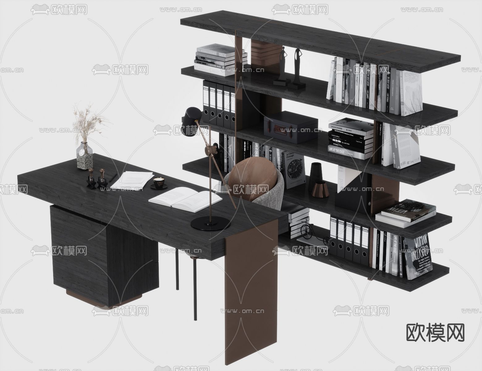 现代书桌椅3d模型