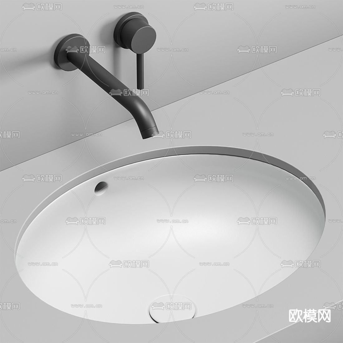 现代洗手台3d模型