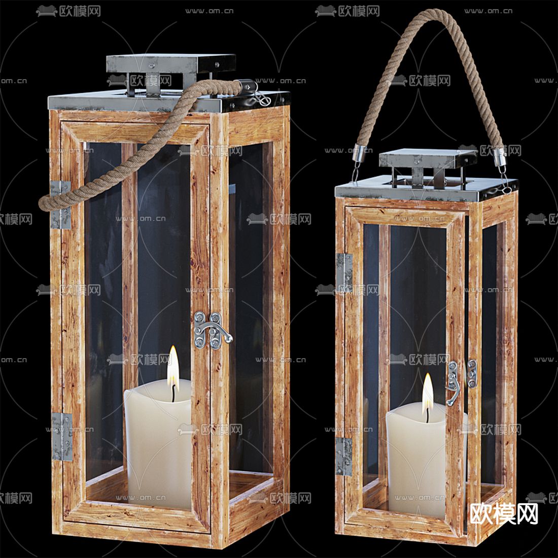 北欧手提烛台灯3d模型下载（渲染图1）