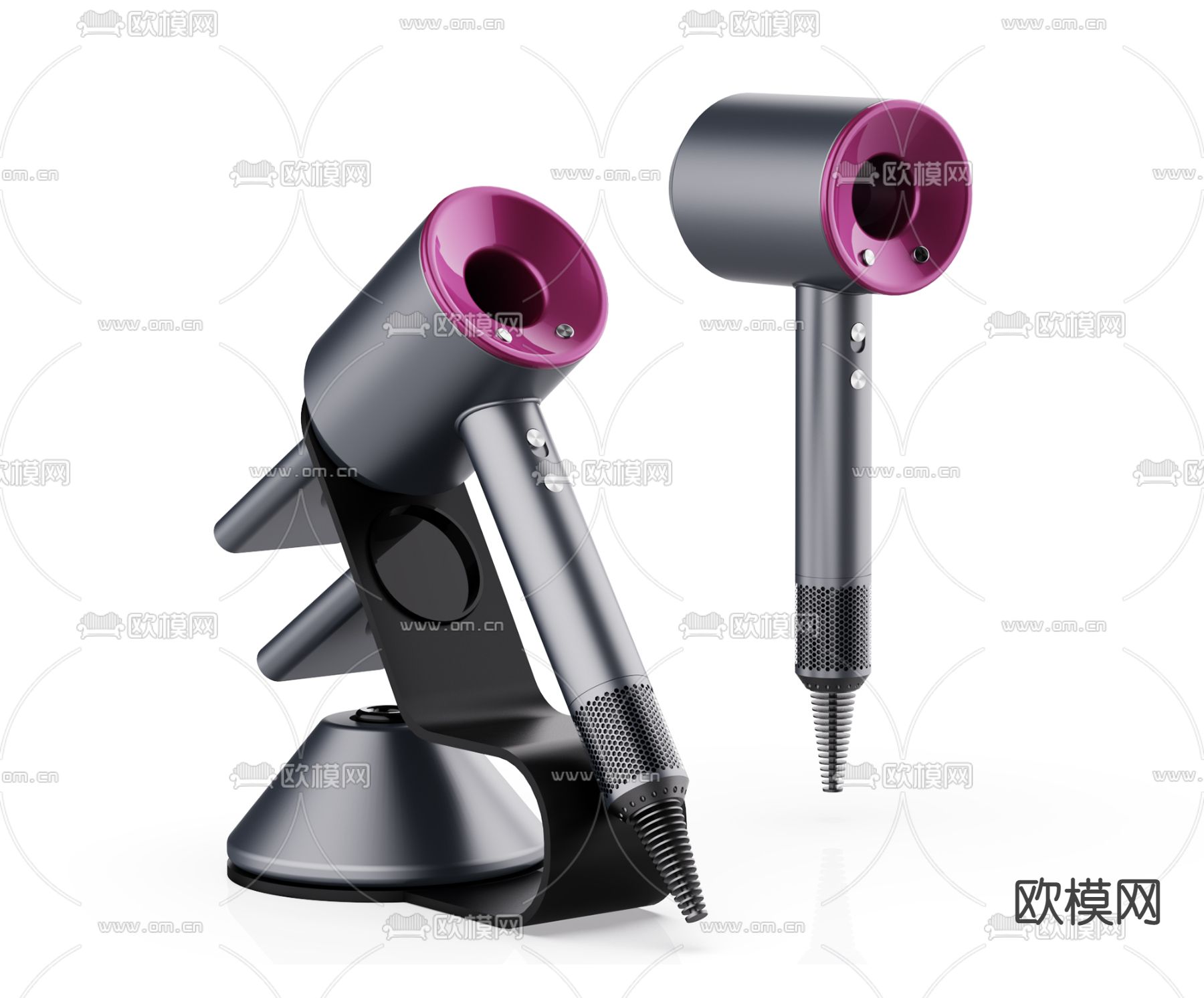 现代戴森吹风机3d模型